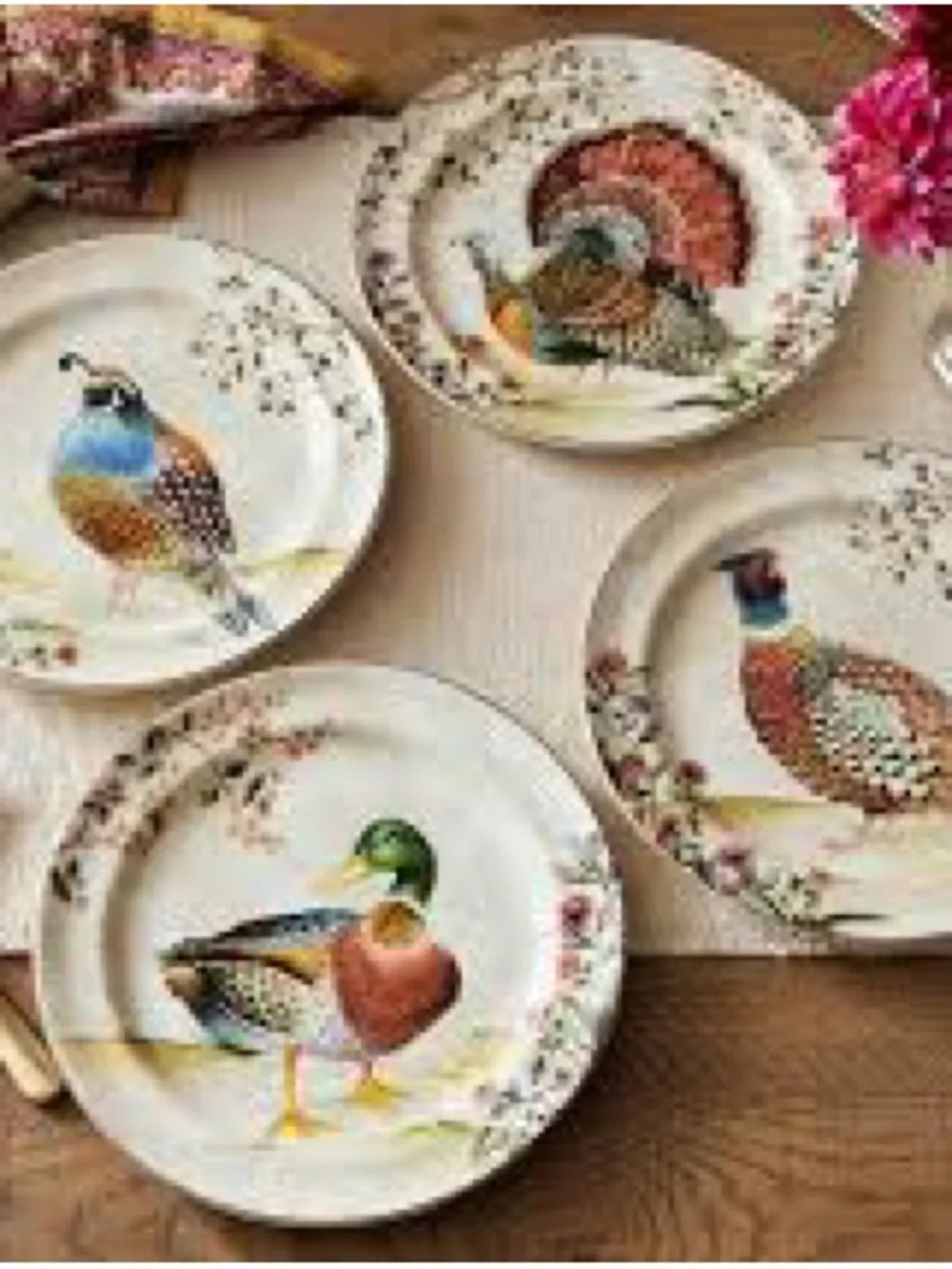 Pottery Barn Botanical Harvest Set Of 4 Salad Plates BNIB